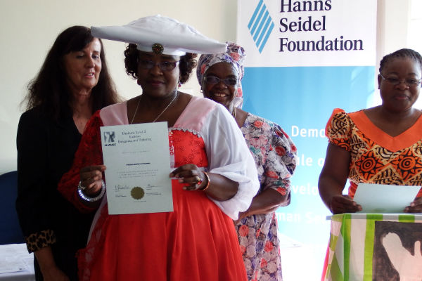 Graduates receiving certificates